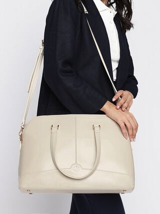 Brenda Large Work Bag - White