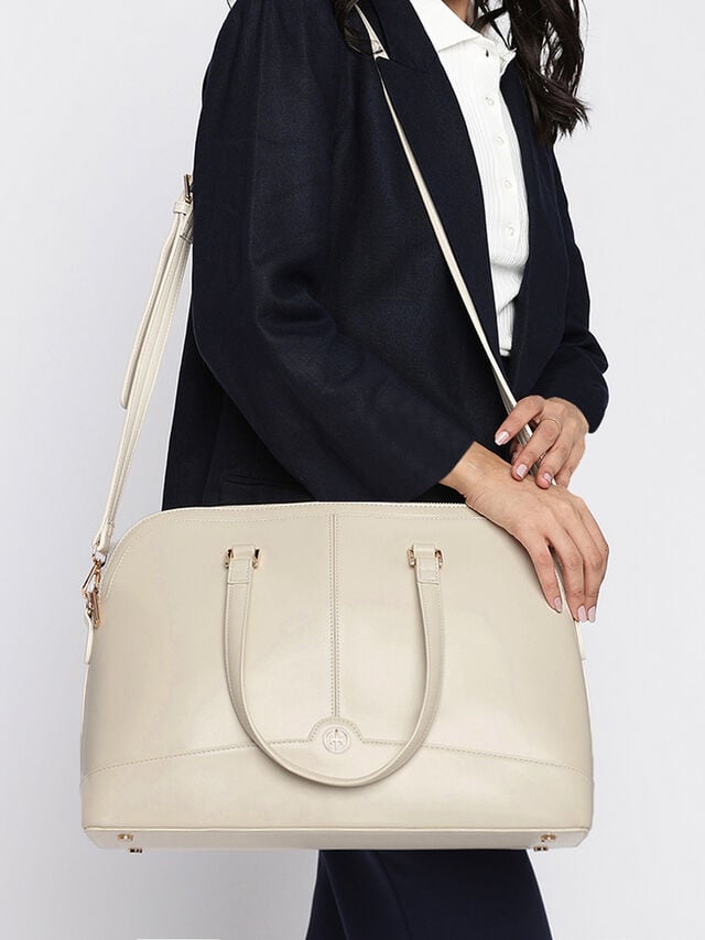 Brenda Large Work Bag - White