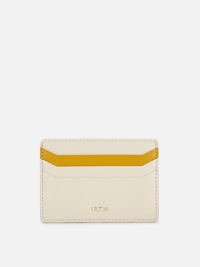 Tuck Leather Card Holder - Off-White