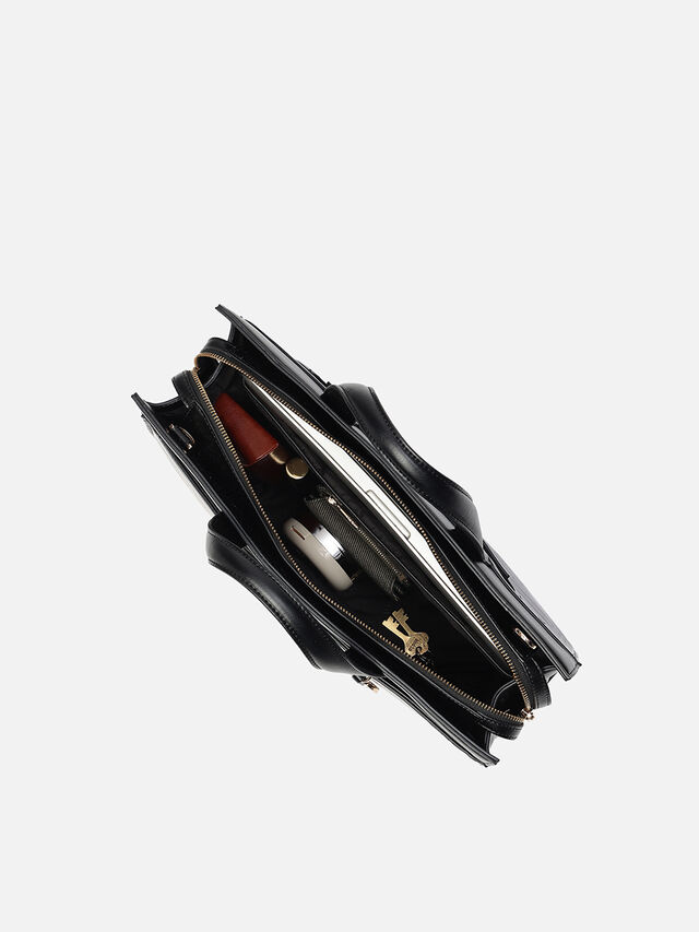 Olivia Croco Work Bag - Black