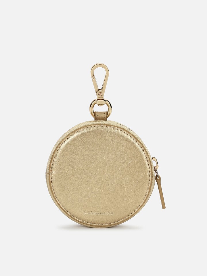 Chime Leather Coin Pouch - Gold
