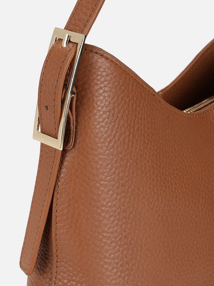 Lisette Leather Shoulder Bag - Tan