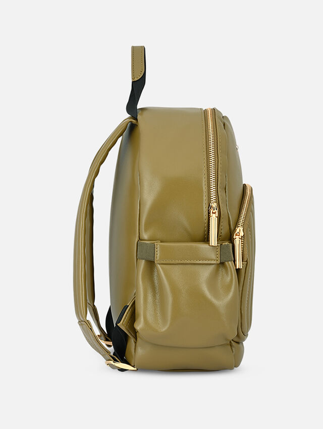 Quilted Olive Backpack