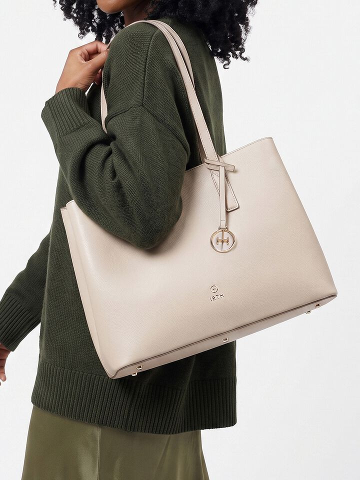 Luella Leather Tote Bag - Off-White