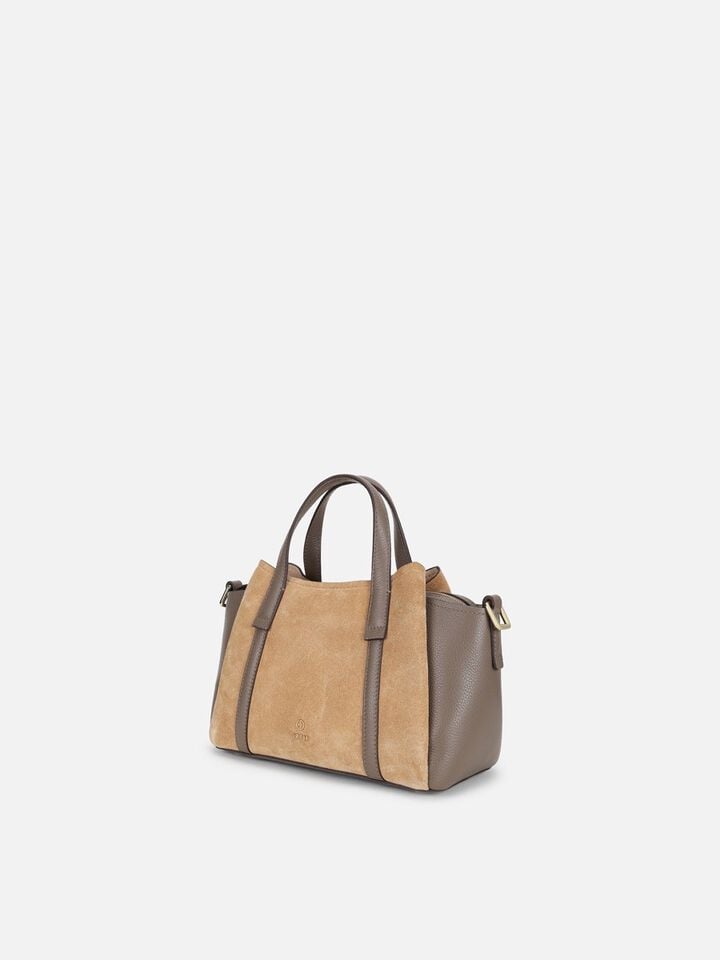 Lily Small Suede Handheld - Brown