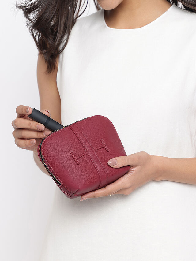 Coral Medium Makeup Organiser - Burgundy