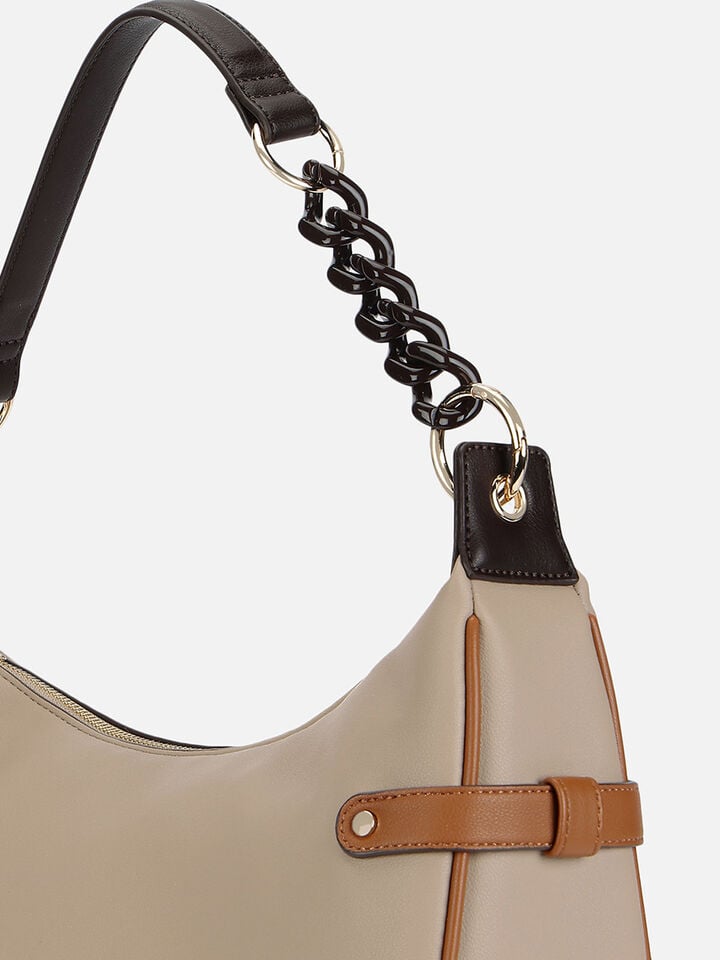 Clara Medium Shoulder Bag - Beige