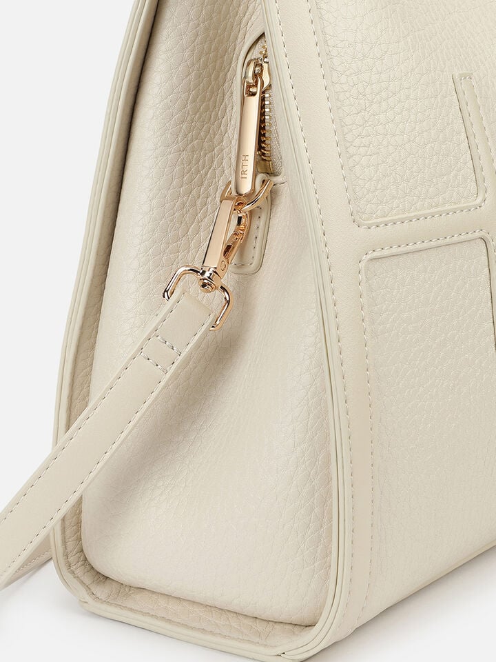 Initials Tall Shoulder Bag - Off-White