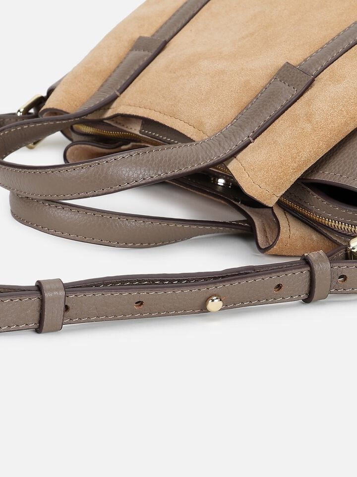 Lily Small Suede Handheld - Brown