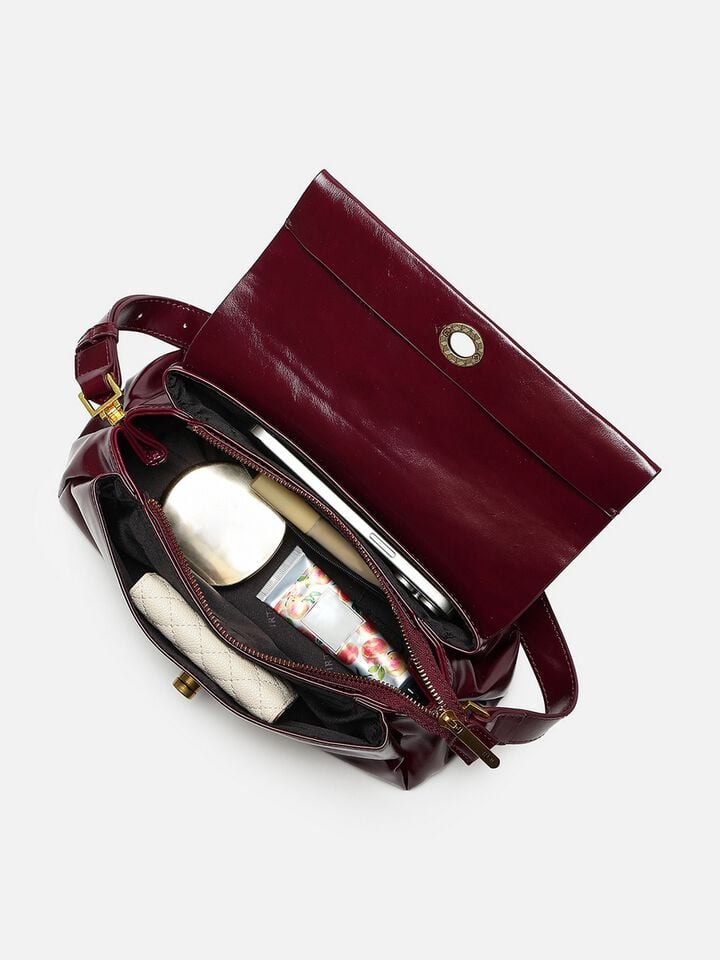 Brianna Wide Shoulder Bag - Cherry