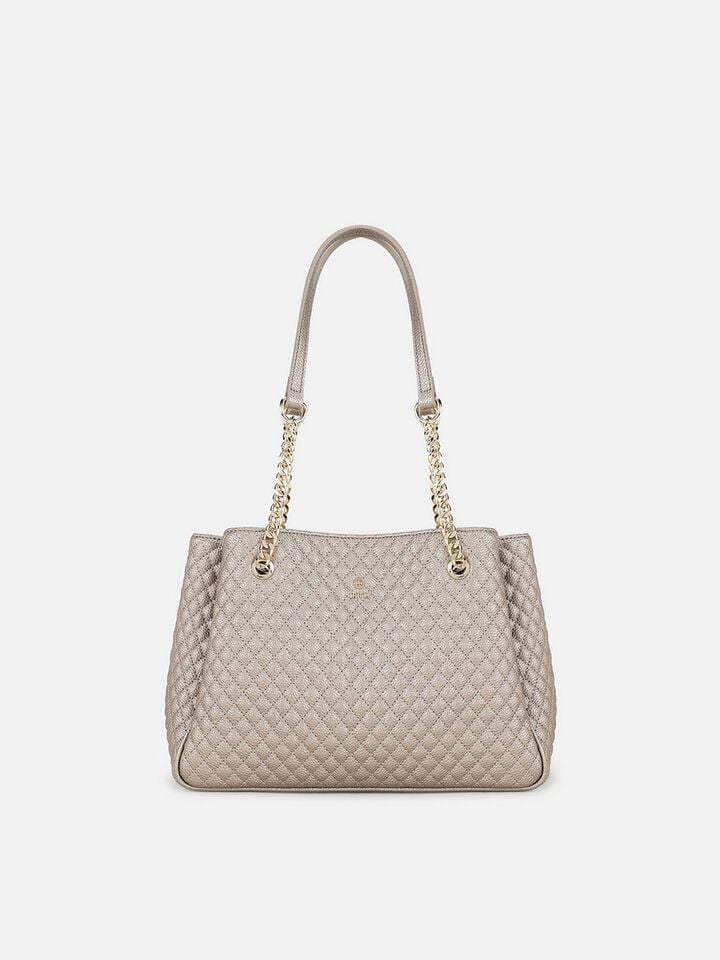 Dawn Quilted Shoulder Bag - Gold
