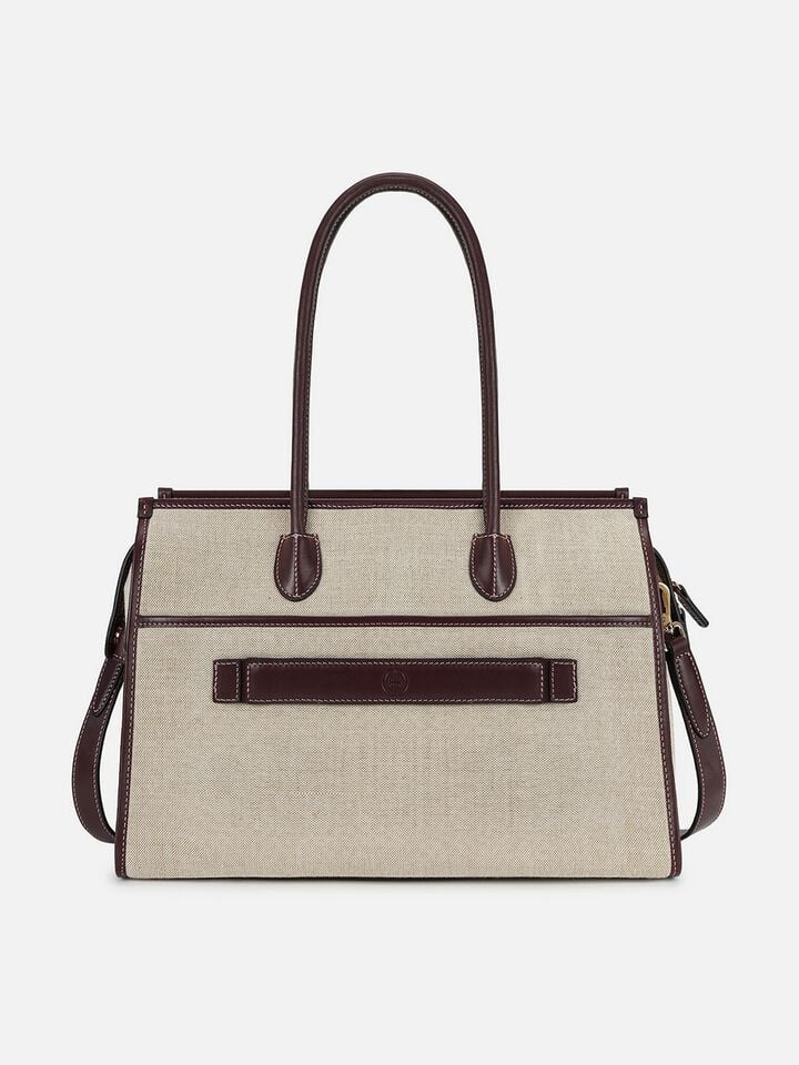 Phoebe Canvas Work Bag - Brown