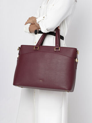 Noa Work Bag - Dark Cherry