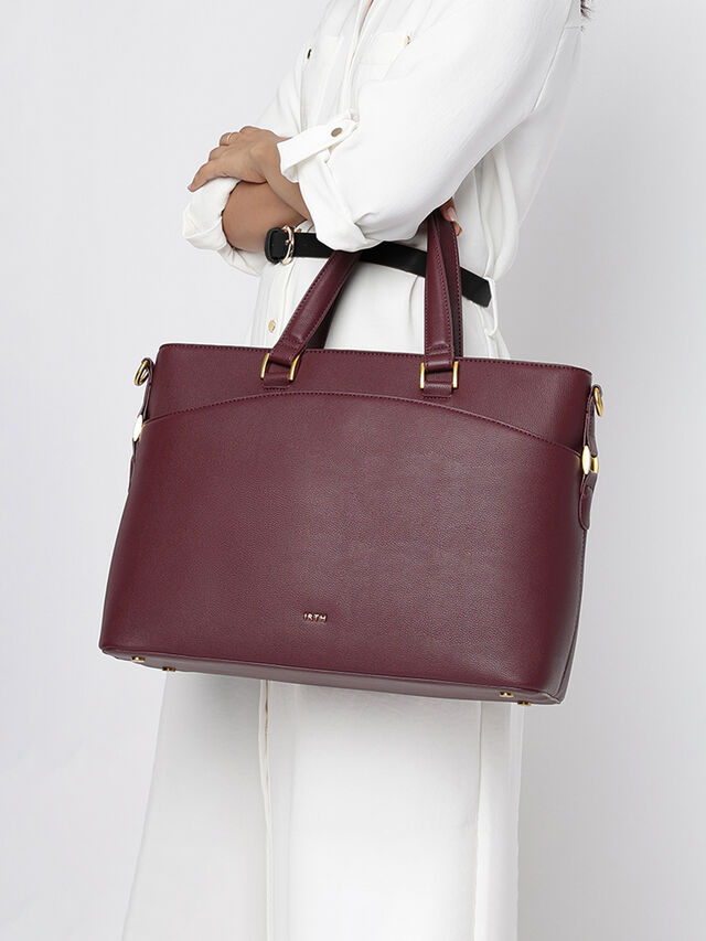 Noa Work Bag - Dark Cherry