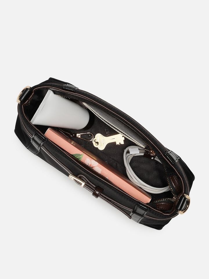 Thea Nylon Sling Bag - Black