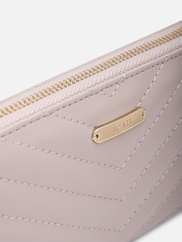 Quilted Beige Wallet