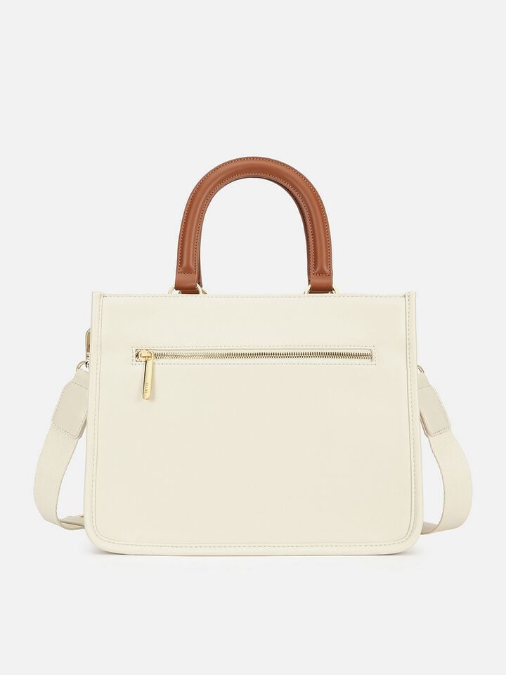 Roxanne Colour-Block Handheld - Off-White 