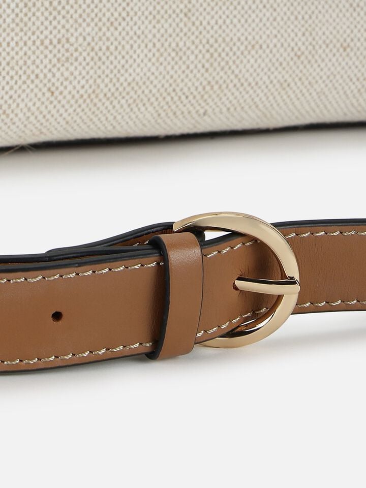 Phoebe Canvas Work Bag - Beige