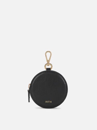 Chime Leather Coin Pouch - Black