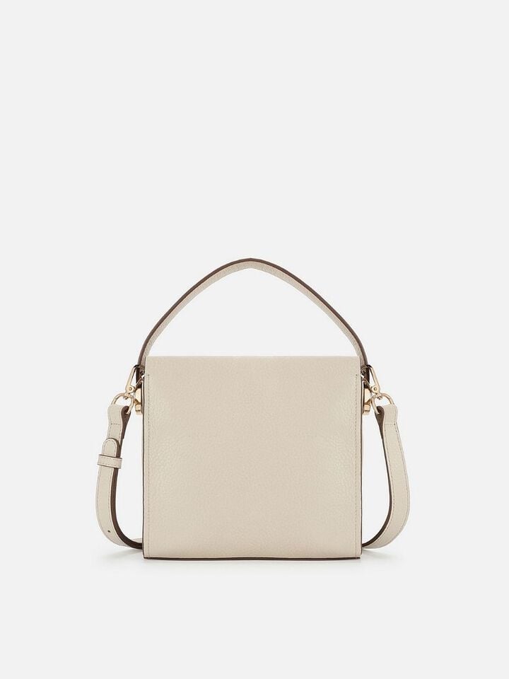 Leona Leather Handheld - Off-White
