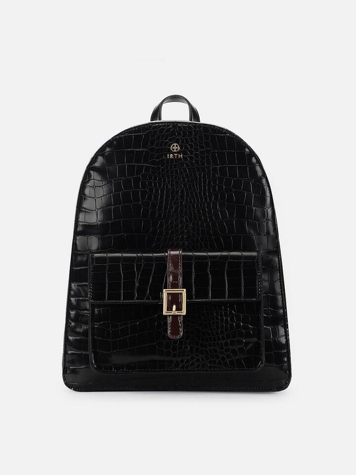 Marlow Croco Backpack - Black