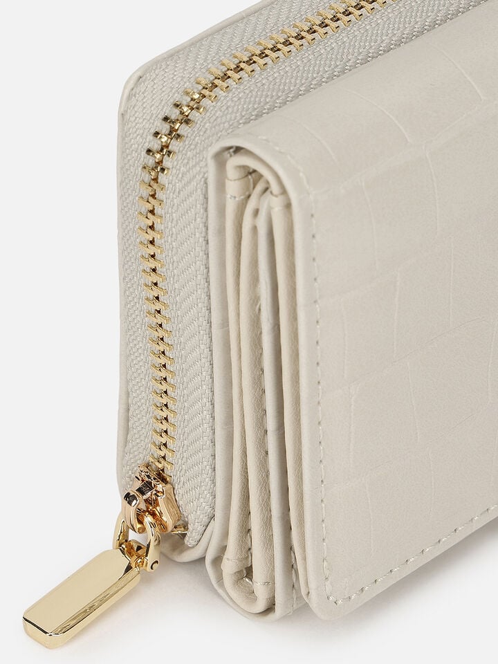 Odele Croco Wallet - Off-White