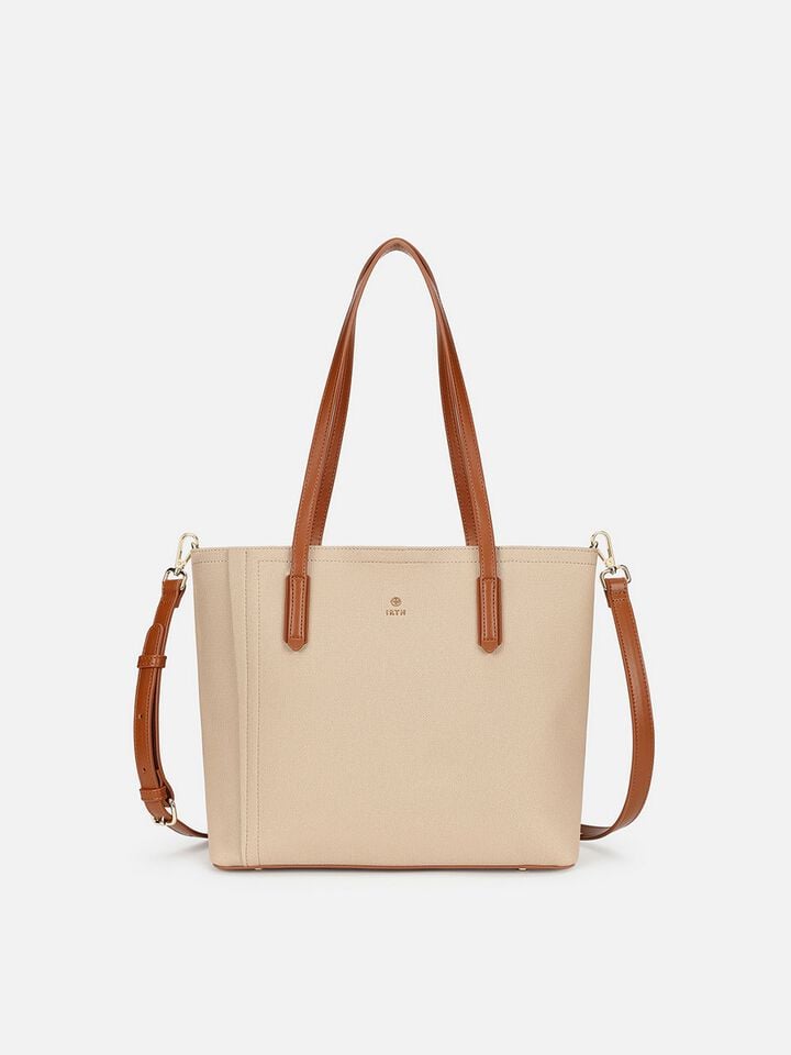 Mahogany Twines Tote - Beige