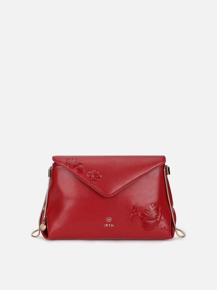 Emma Embossed Sling - Cherry