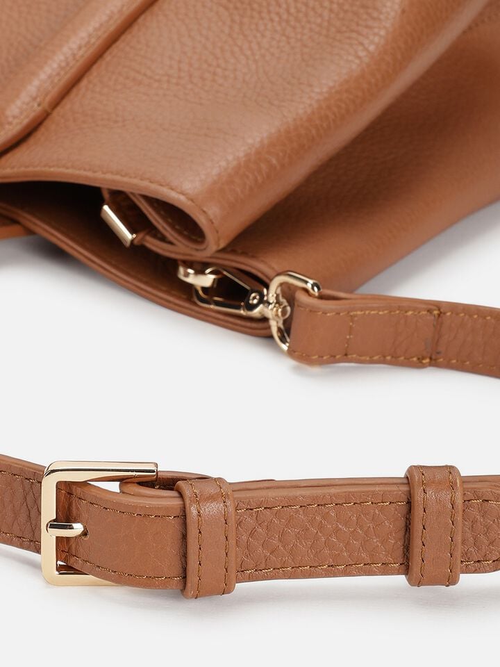 Luella Leather Tote Bag - Tan