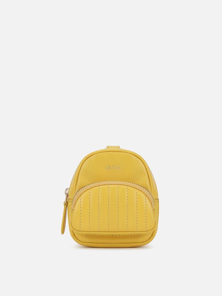 Jo Miniature Leather Backpack - Yellow