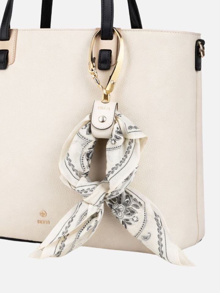Loop Leather Scarf Holder - Off-White