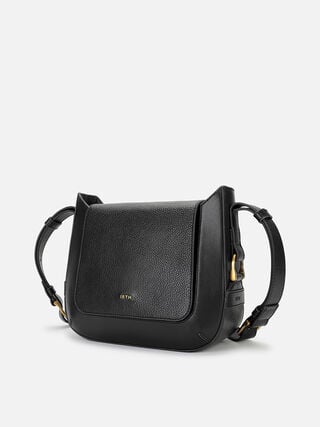 Layla Leather Sling Bag - Black