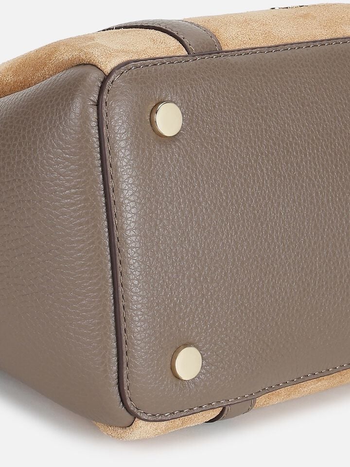 Lily Small Suede Handheld - Brown