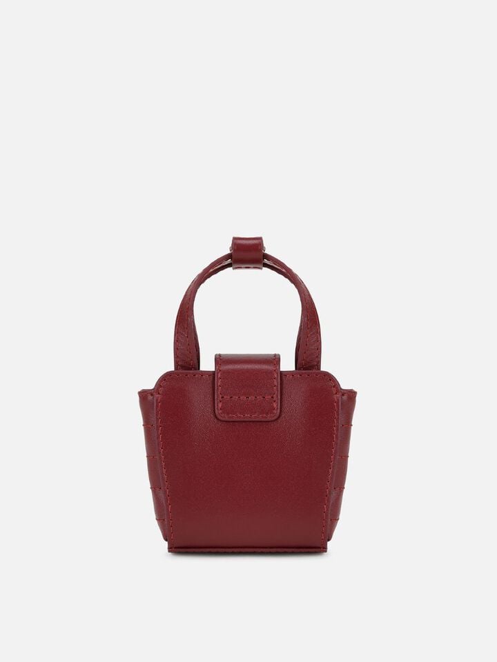 Meg Miniature Leather Handheld - Cherry