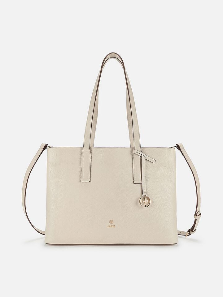 Luella Leather Tote Bag - Off-White