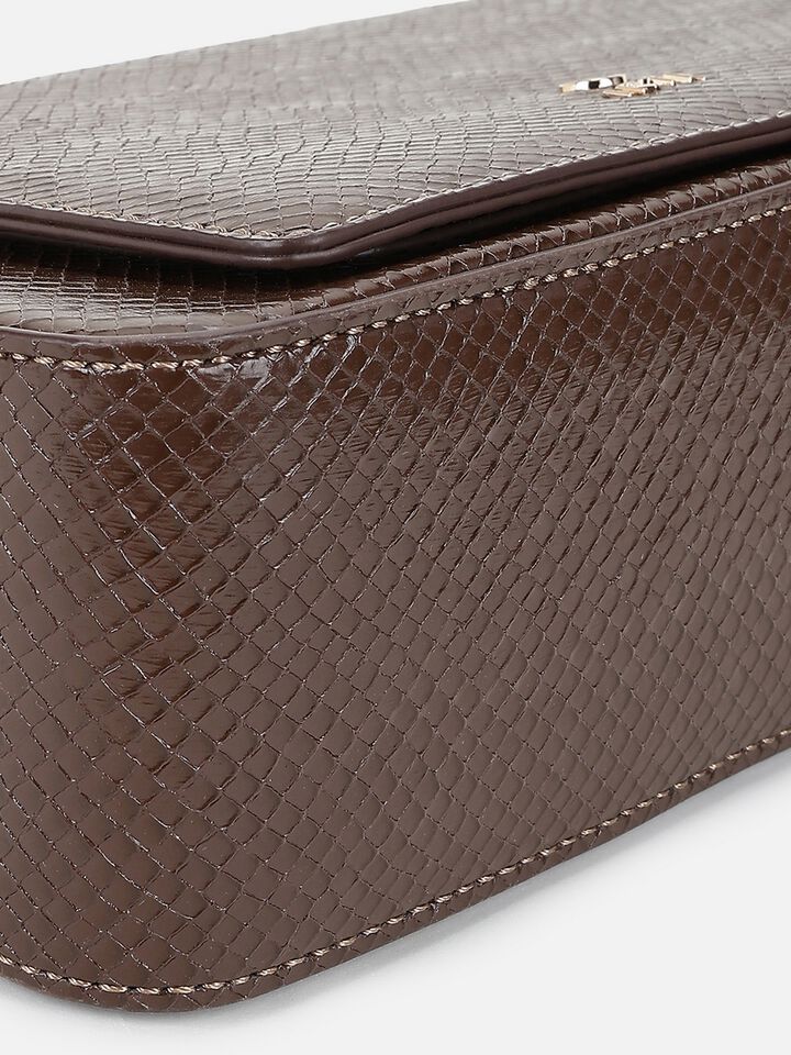 Stevie Snakeskin Sling - Brown