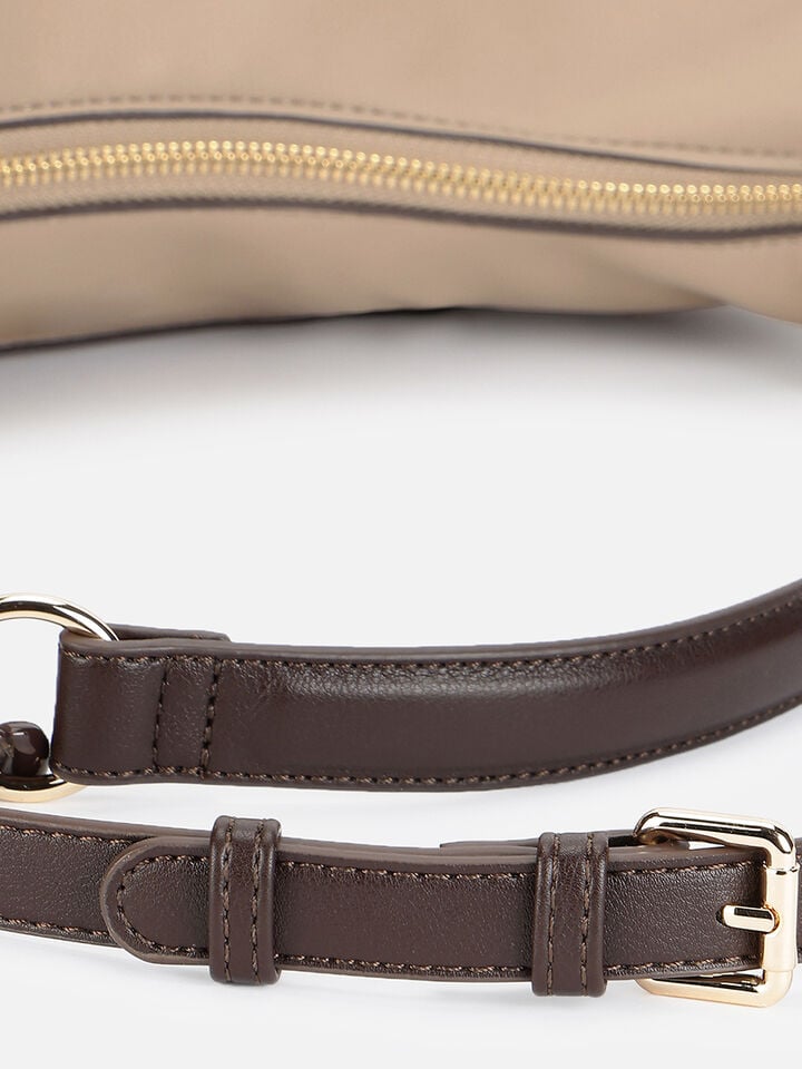 Clara Medium Shoulder Bag - Beige