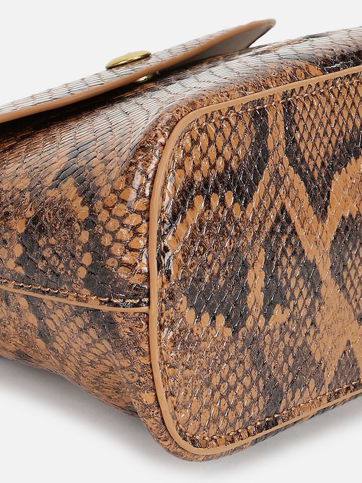 Ness Snakeskin Sling - Tan