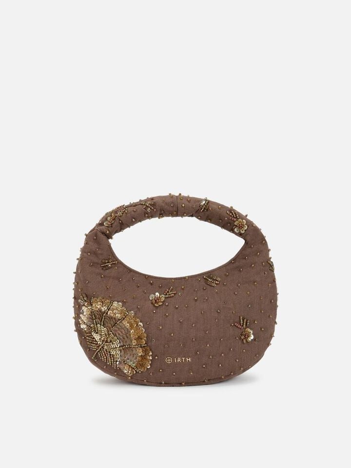 Tara Beaded Sparkles Handheld - Brown