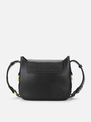 Layla Leather Sling Bag - Black