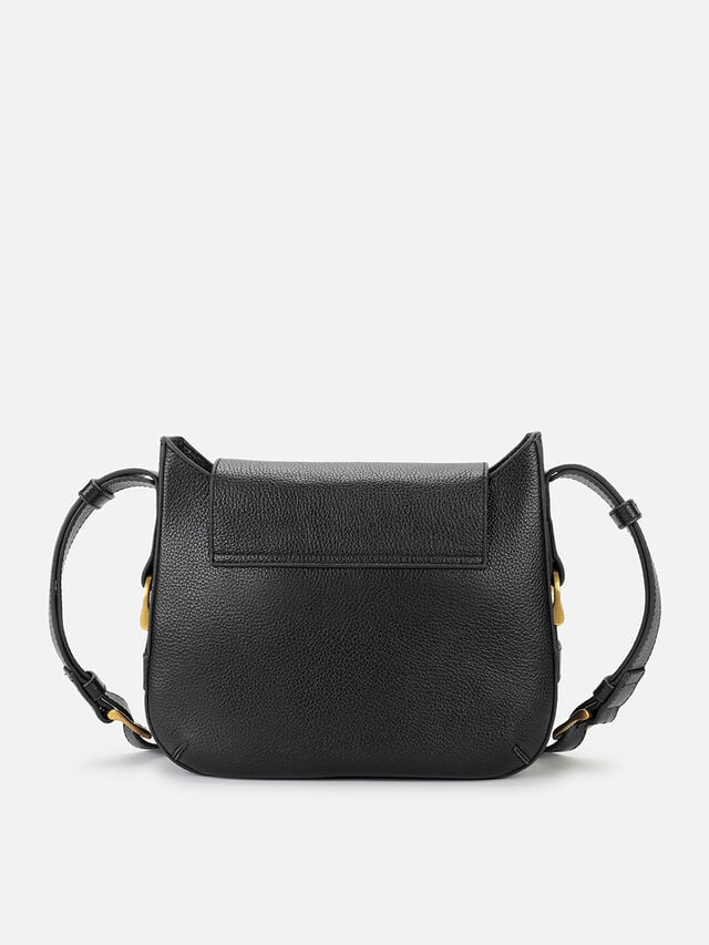 Layla Leather Sling Bag - Black