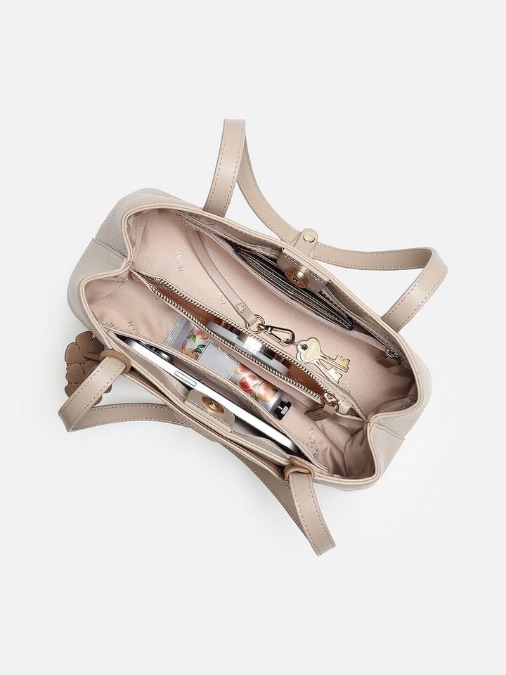 Milly Wide Shoulder Bag - Beige