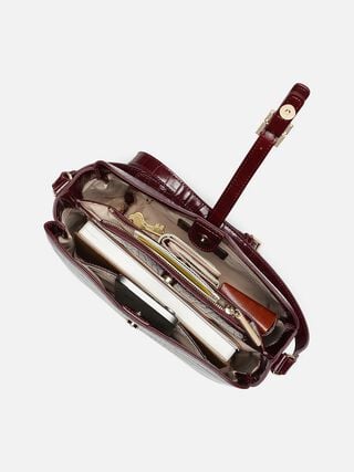 Esme Croco Sling - Dark Cherry