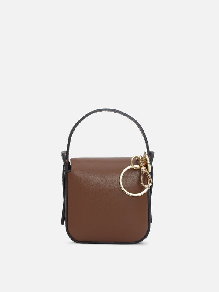 Amy Leather Miniature Shoulder Bag - Tan