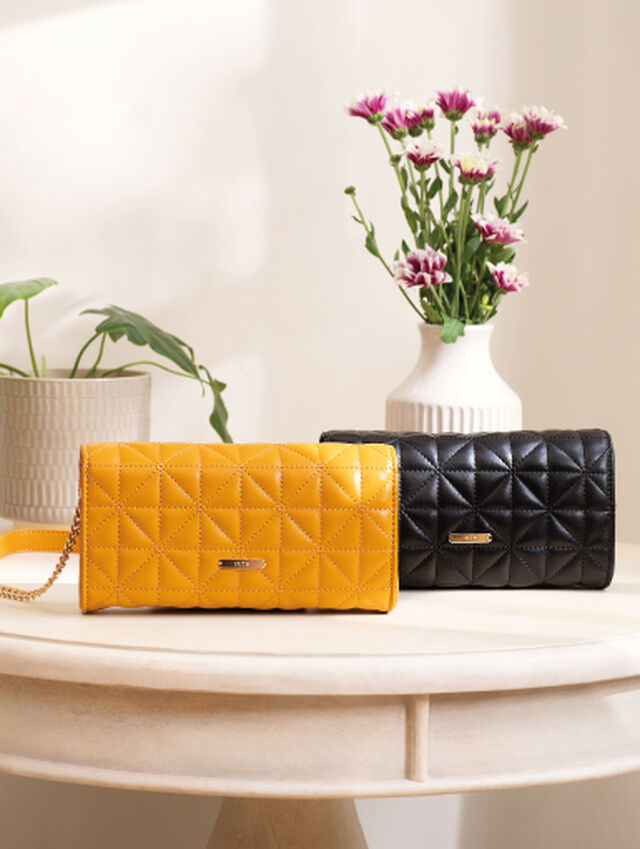 Stella Mustard Quilted Sling