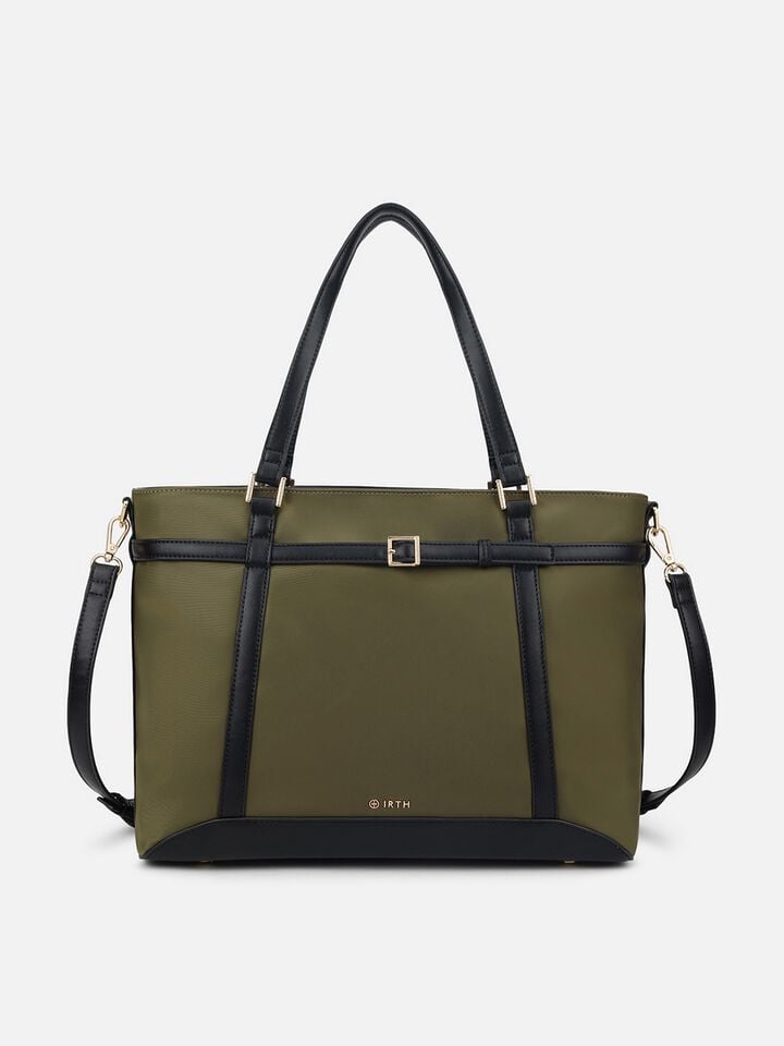 Thea Nylon Work Bag - Olive