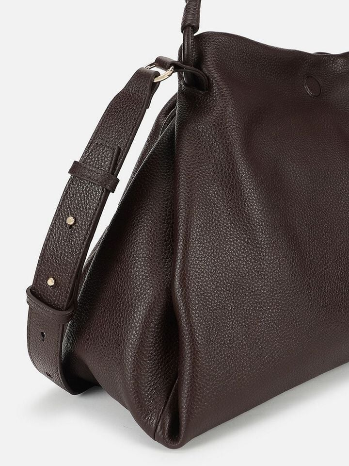 Lois Leather Shoulder Bag - Espresso