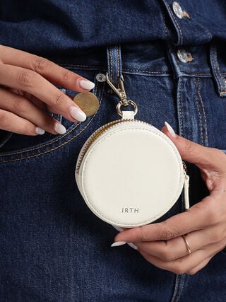 Chime Leather Coin Pouch - White