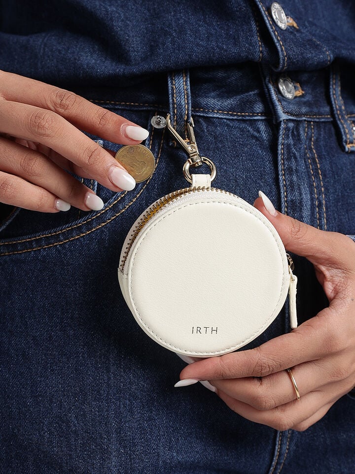 Chime Leather Coin Pouch - White