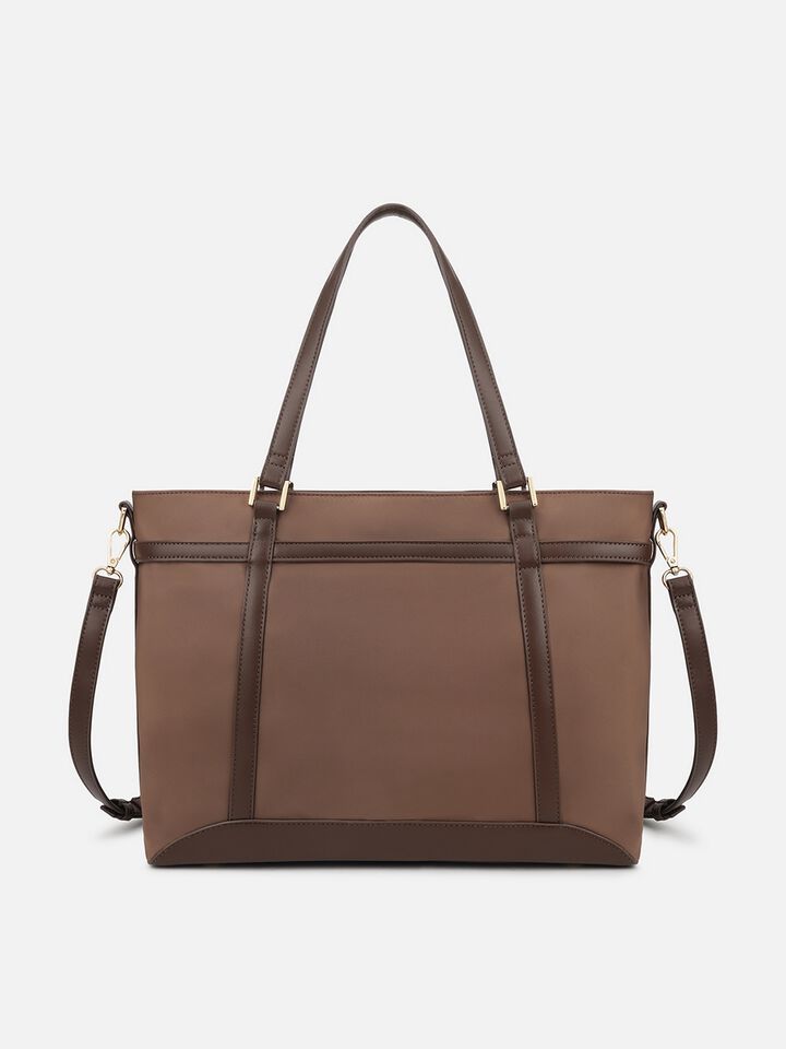 Thea Nylon Work Bag - Brown